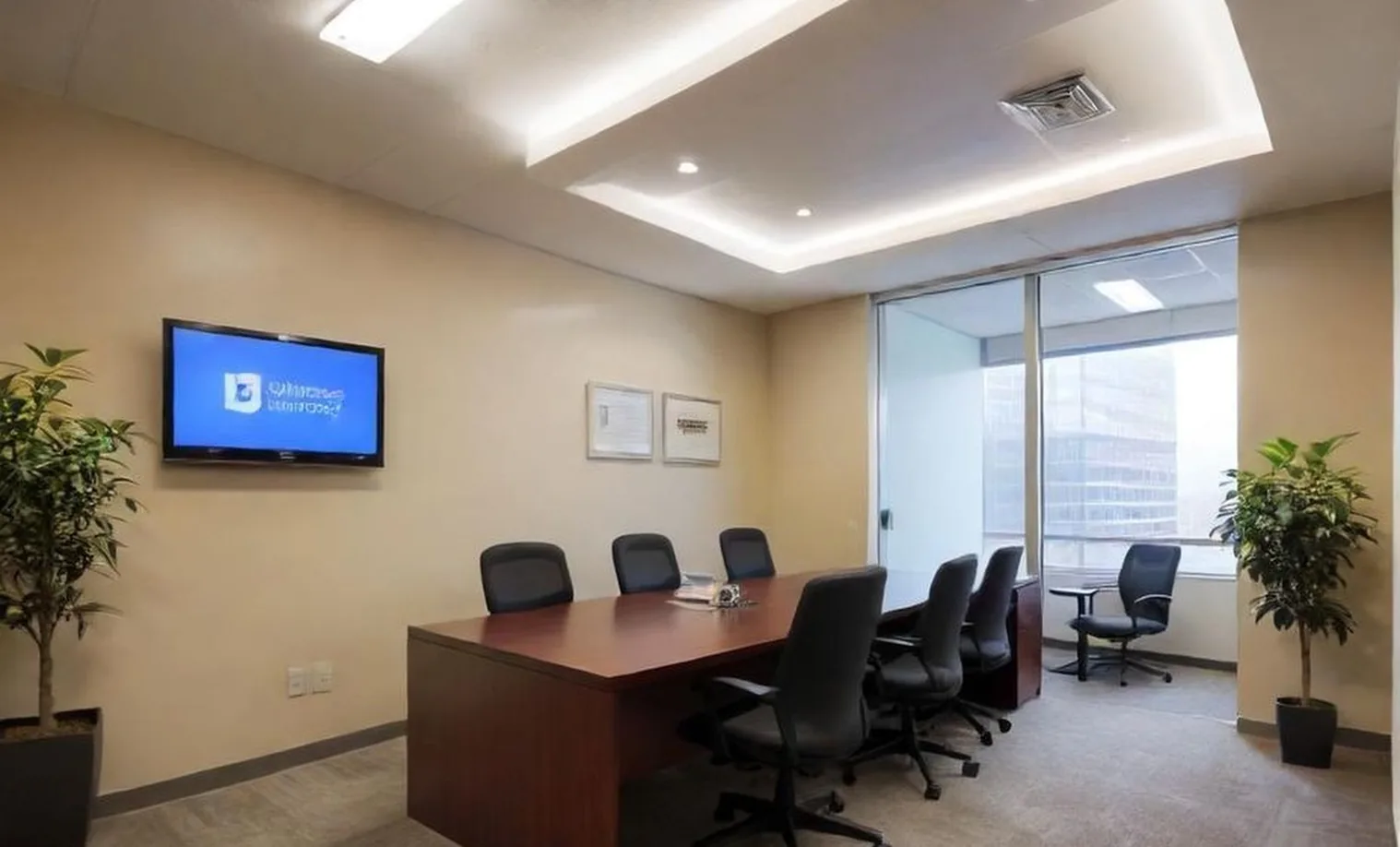 Professional business consulting office environment